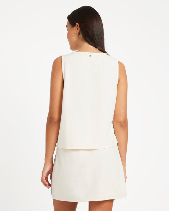 VOLCOM SMALL TALK TOP - VINTAGE WHITE