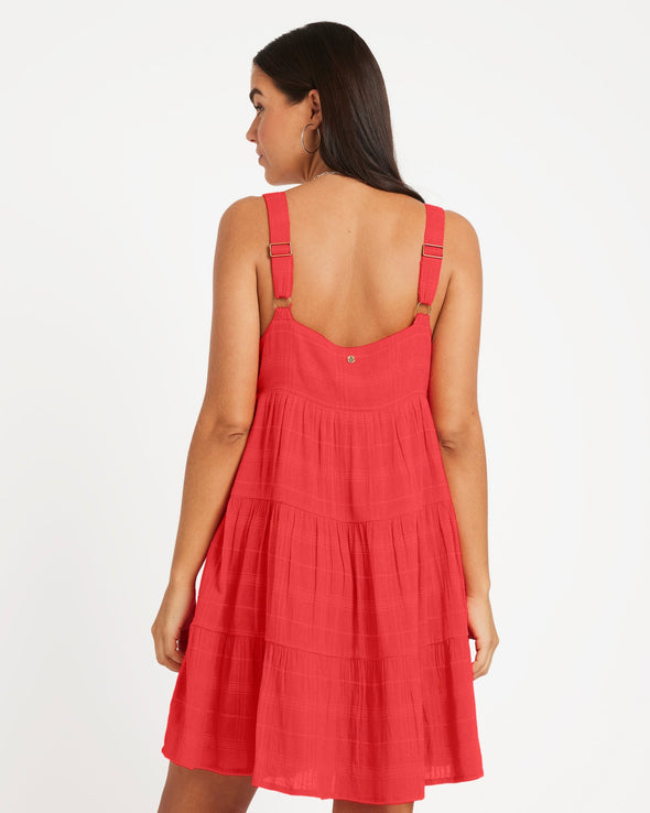 VOLCOM VIPER MINI DRESS - RED