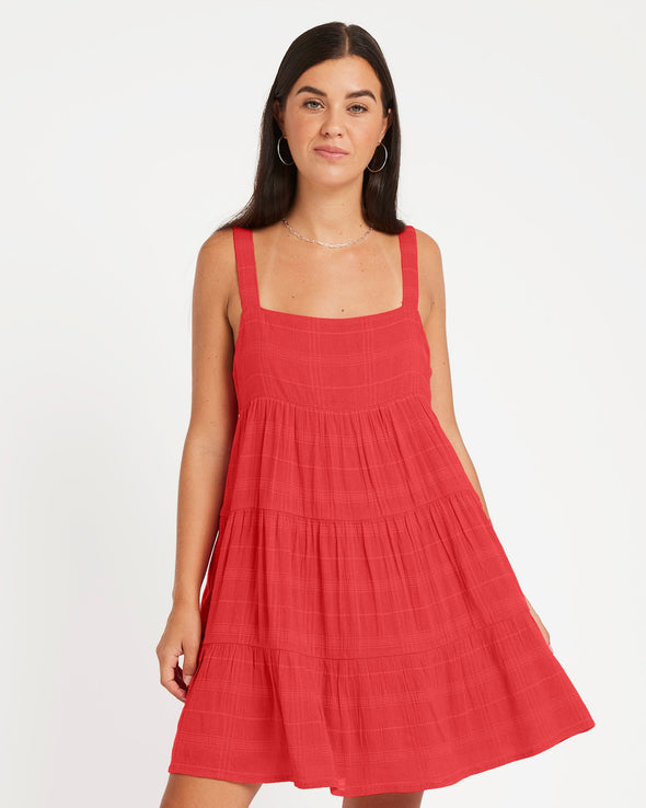 VOLCOM VIPER MINI DRESS - RED