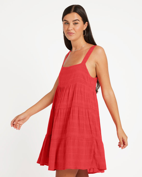 VOLCOM VIPER MINI DRESS - RED