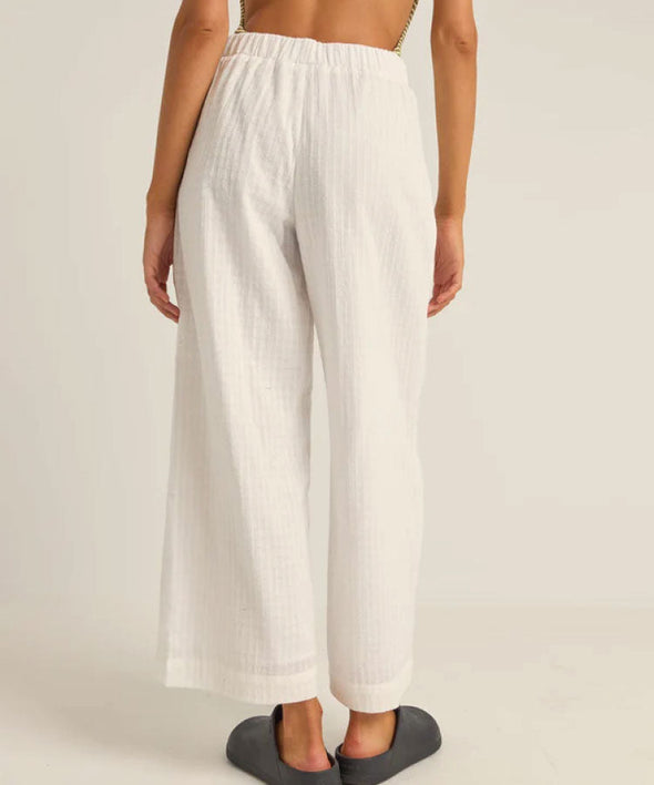 RHYTHM BAREFOOT WIDE LEG BEACH PANT - WHITE