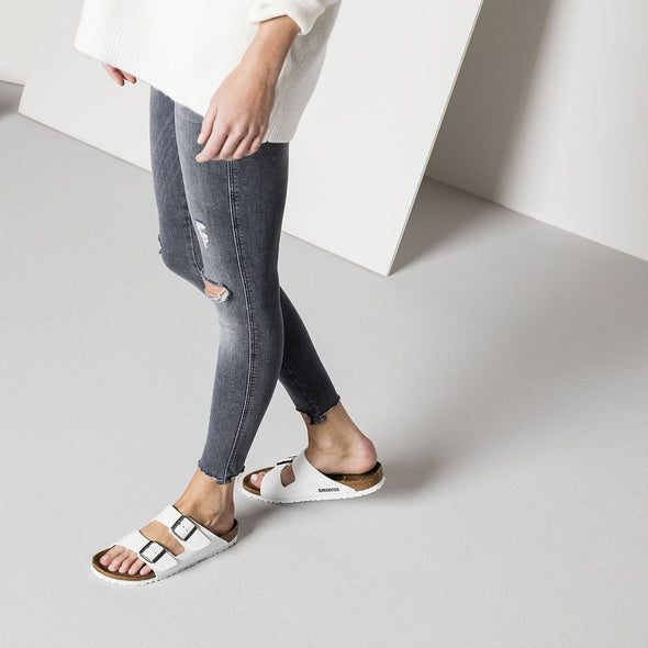 BIRKENSTOCK ARIZONA BIRKO-FLOR (NARROW) - WHITE