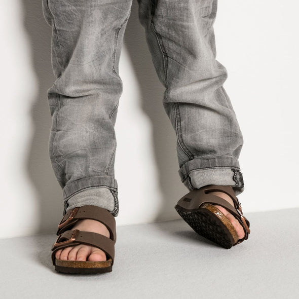 BIRKENSTOCK ARIZONA BIRKIBUC KIDS - MOCHA