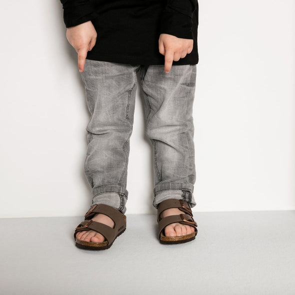 BIRKENSTOCK ARIZONA BIRKIBUC KIDS - MOCHA