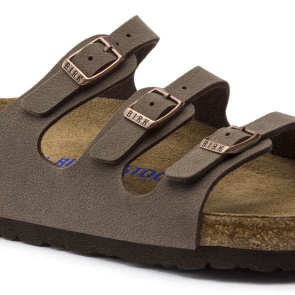BIRKENSTOCK FLORIDA BIRKIBUC SOFT FOOTBEAD (REGULALR) - MOCHA