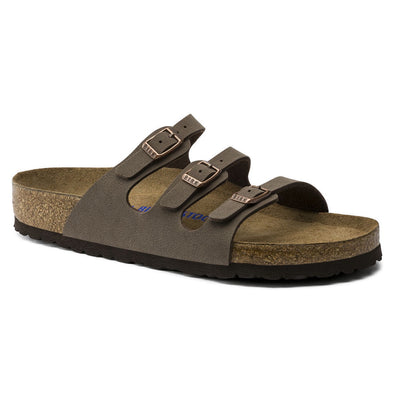 BIRKENSTOCK FLORIDA BIRKIBUC SOFT FOOTBEAD (REGULALR) - MOCHA