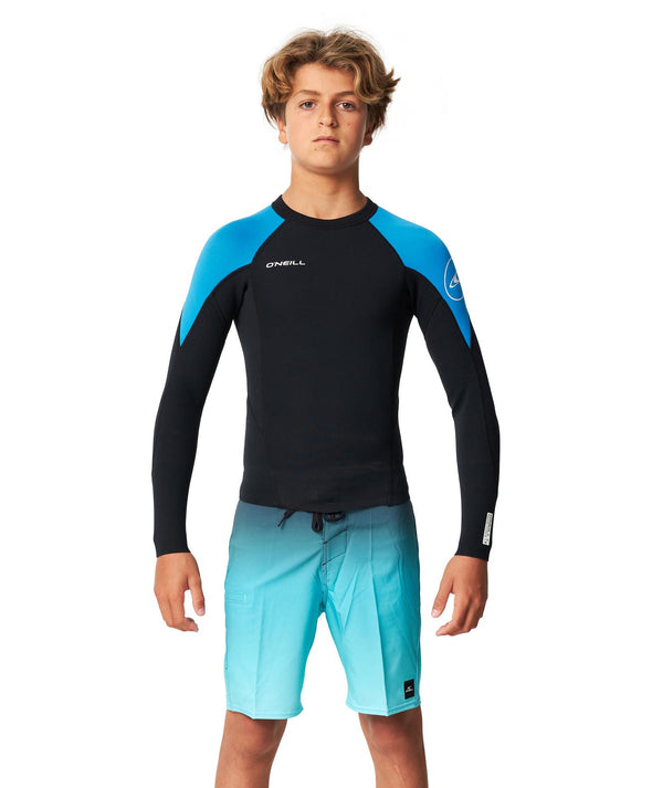 ONEILL BOYS REACTOR 2 LS CREW 1.5MM - BLACK/OCEAN/OCEAN