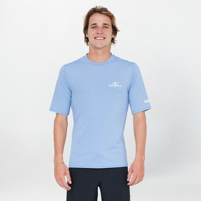 ONEILL CLEAN & MEAN S/S RASH TEE - FADED DENIM