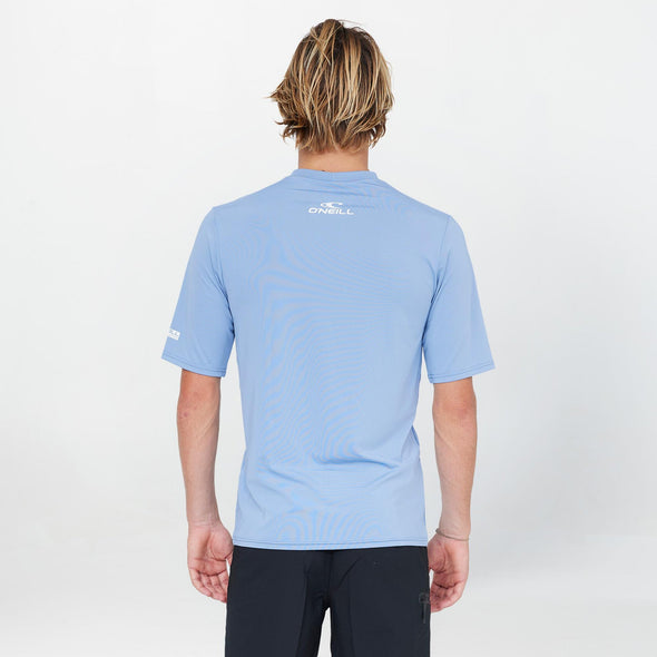 ONEILL CLEAN & MEAN S/S RASH TEE - FADED DENIM
