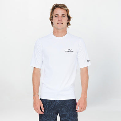 ONEILL CLEAN & MEAN S/S RASH TEE - WHITE