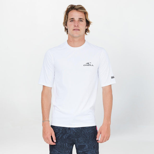 ONEILL CLEAN & MEAN S/S RASH TEE - WHITE