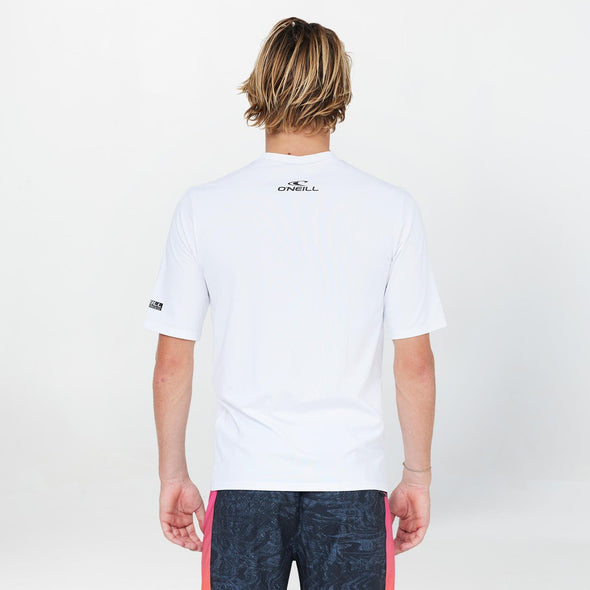 ONEILL CLEAN & MEAN S/S RASH TEE - WHITE