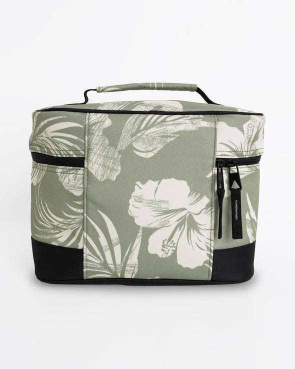 VOLCOM PATCH ATTACK DELUXE MAKEUP BAG - MOSS STONE