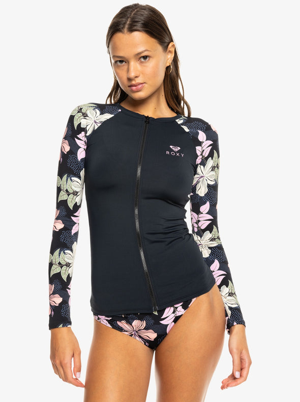 ROXY SUNNY FLORAL LS ZIP LYCRA - KVJ5