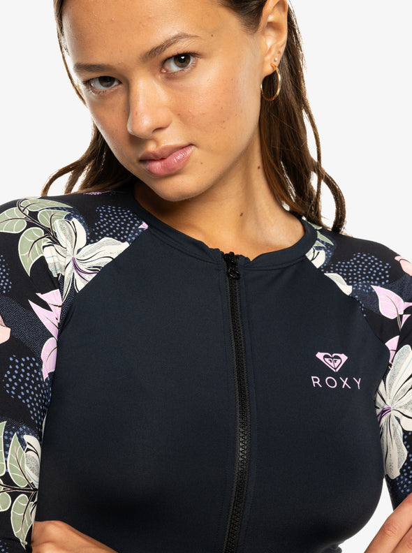 ROXY SUNNY FLORAL LS ZIP LYCRA - KVJ5