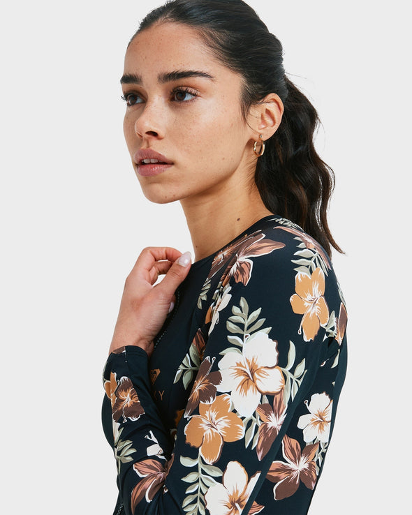 ROXY FULL ZIPPED MIX LYCRA - ALMOND TROPICAL FEELS