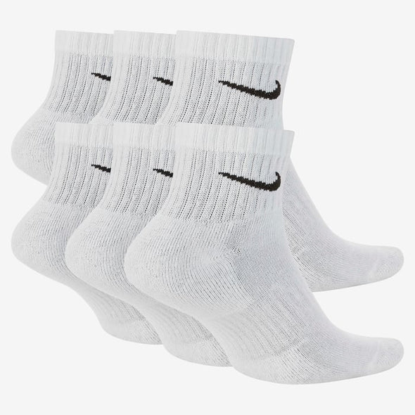 NIKE BS EVERYDAY CUSH ANKLE SOCKS 6 PACK - WHITE