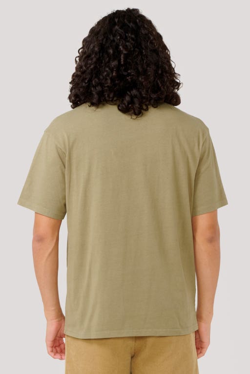 RIP CURL FADE OUT EMB TEE - WASHED MOSS