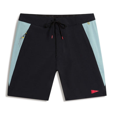 FLORENCE CORDURA AIRTEX BOARDSHORT - BLACK LIGHT SEA BLUE