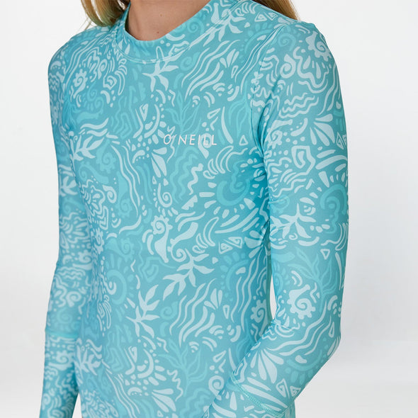 ONEILL GIRLS BAHIA LYCRA BZ LS SURFSUIT - TIDEPOOL