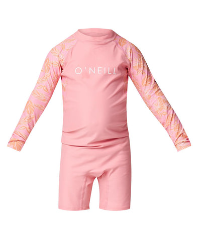 ONEILL GIRLS TODDLER SPF LS SPRING RASHSUIT - SUNSET FLOWER