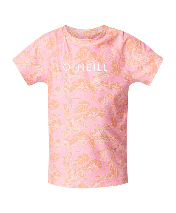 ONEILL GIRLS TODDLER SPF SS RASH TEE - SUNSET FLOWER