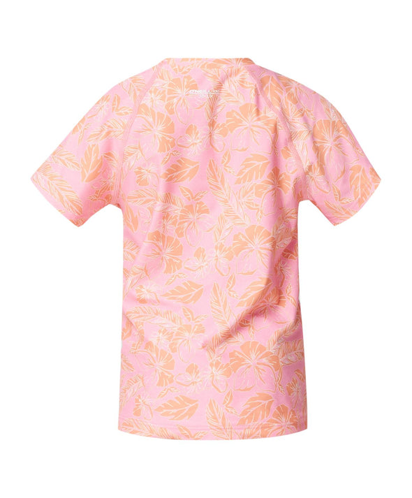 ONEILL GIRLS TODDLER SPF SS RASH TEE - SUNSET FLOWER