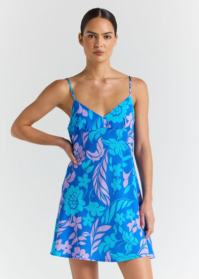 POOLSIDE PARADISO VANUATU SLIP BIAS DRESS - OCE