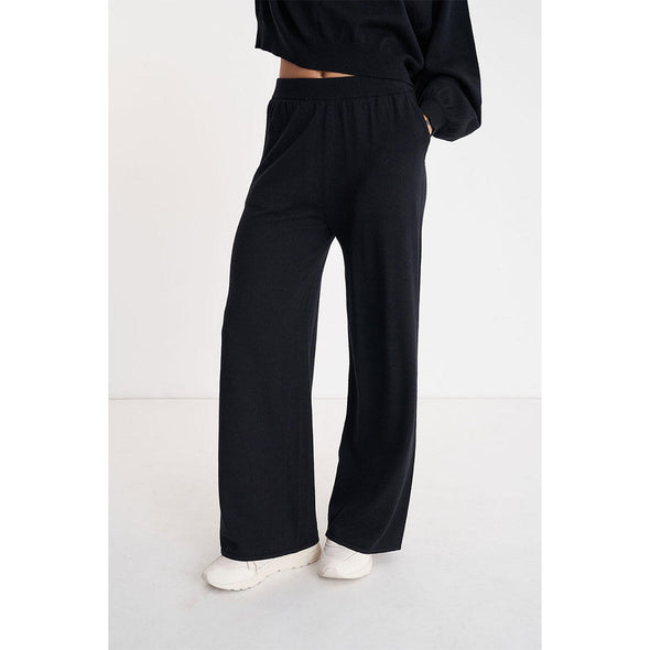 HUFFER MERINO LOUNGE PANT - BLACK