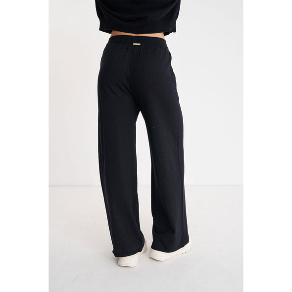 HUFFER MERINO LOUNGE PANT - BLACK