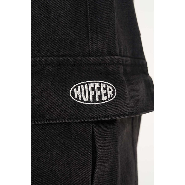 HUFFER XTRA BAGGY CARGO SHORT - BLACK WASH