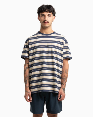 HURLEY ORGANIC FLASH TEE - MOOD INDIGO