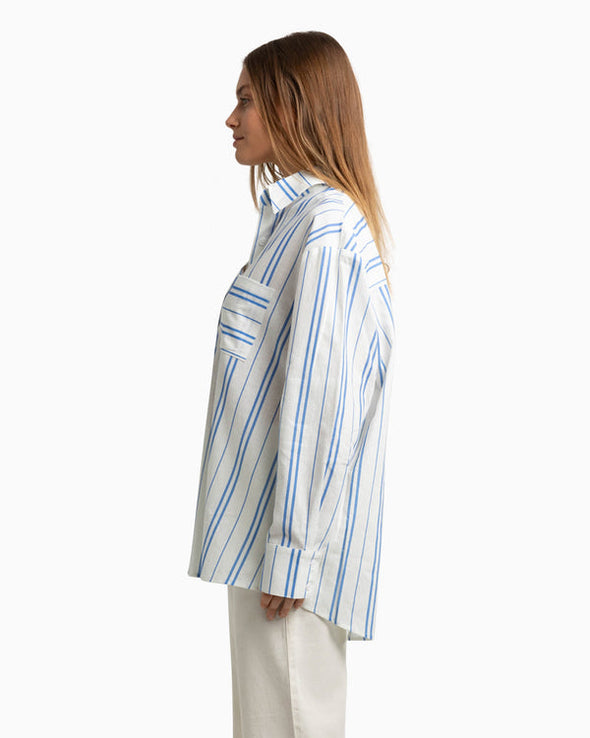 HURLEY LA MER LS SHIRT - MARSHMALLOW