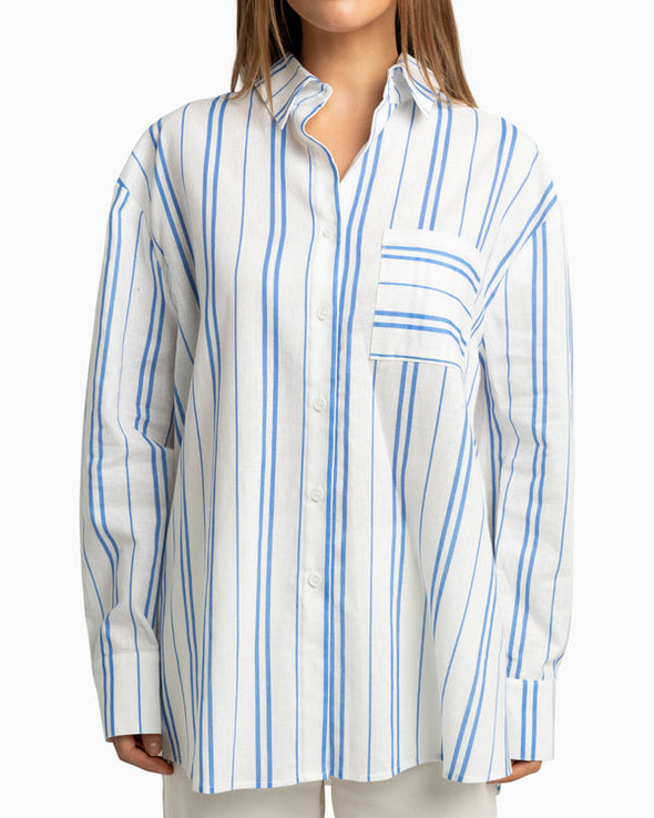 HURLEY LA MER LS SHIRT - MARSHMALLOW