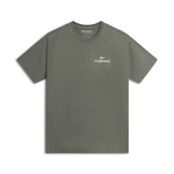FLORENCE CREW T-SHIRT - DARK SAGE