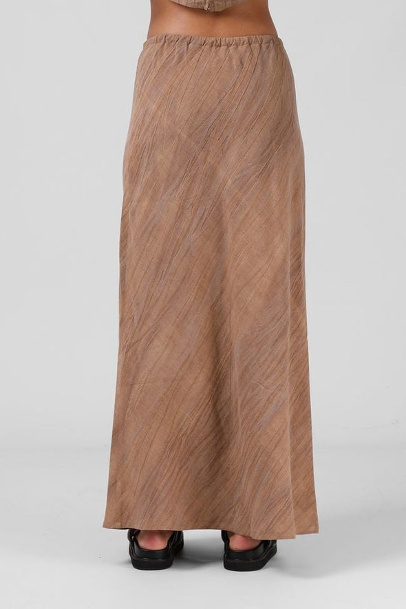 RPM ISABELLA MIDI SKIRT - CINNAMON