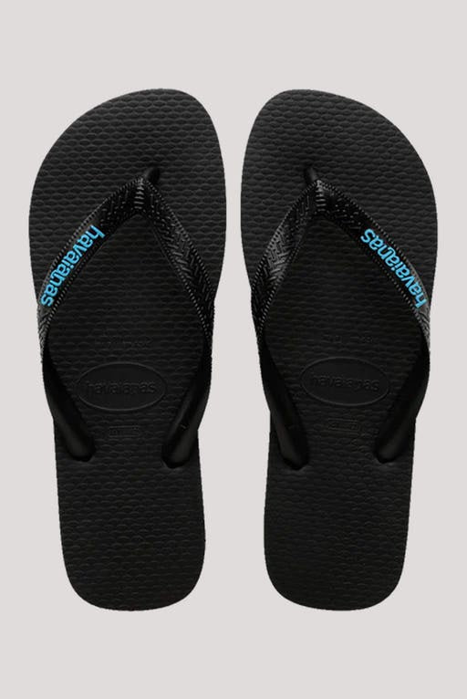 HAVAIANAS LOGO FILETE - BLACK/BLUE
