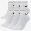 NIKE BS EVERYDAY CUSH ANKLE SOCKS 6 PACK - WHITE