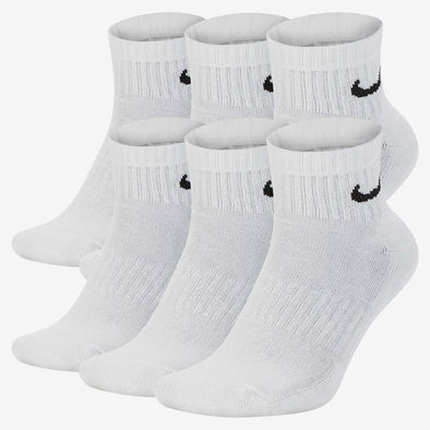 NIKE BS EVERYDAY CUSH ANKLE SOCKS 6 PACK - WHITE