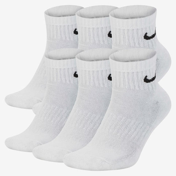NIKE BS EVERYDAY CUSH ANKLE SOCKS 6 PACK - WHITE