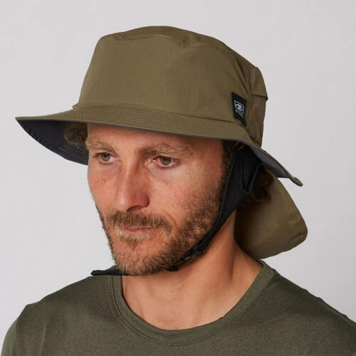 OCEAN AND EARTH INDO STIFF PEAK SURF HAT - OLIVE