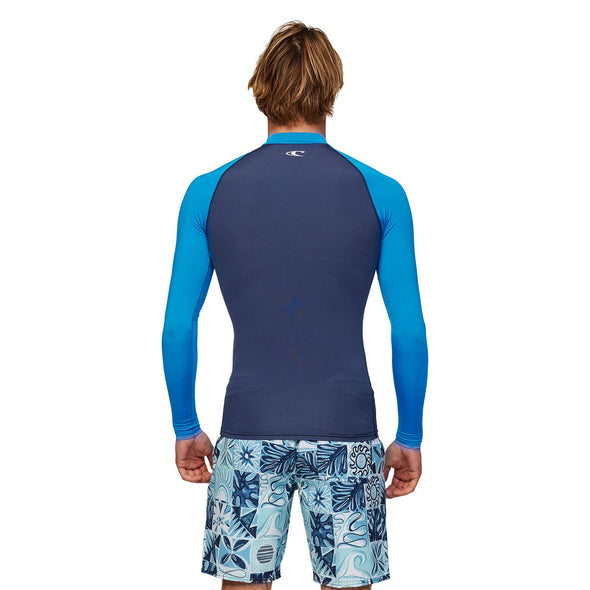 ONEILL REACTOR BLOCK UV LS RASH VEST - NAVY/ROYAL