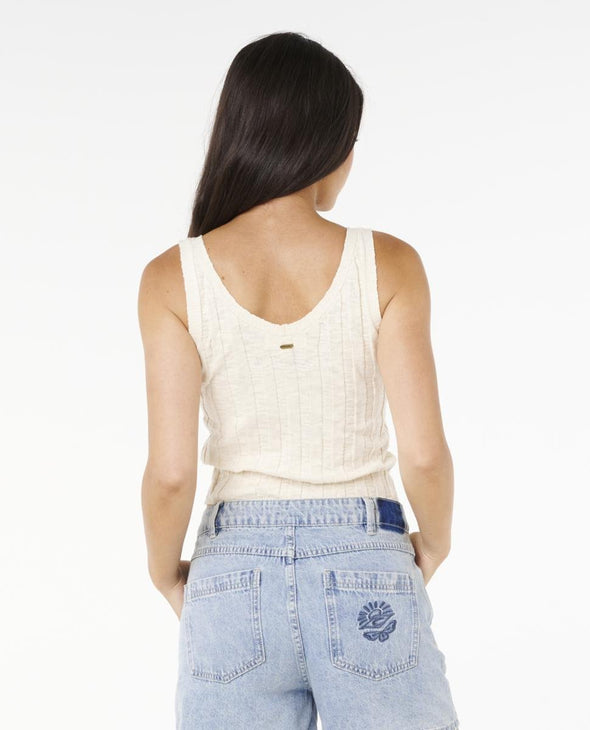 RIP CURL SUNSET LUAU KNIT TOP - OFF WHITE