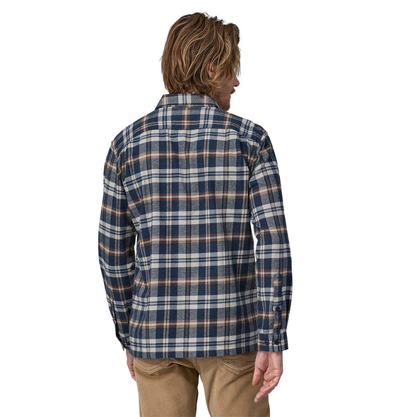 PATAGONIA M'S L/S ORGANIC COTTON MW FJORD FLANNEL SHIRT - FIELDS: NEW NAVY