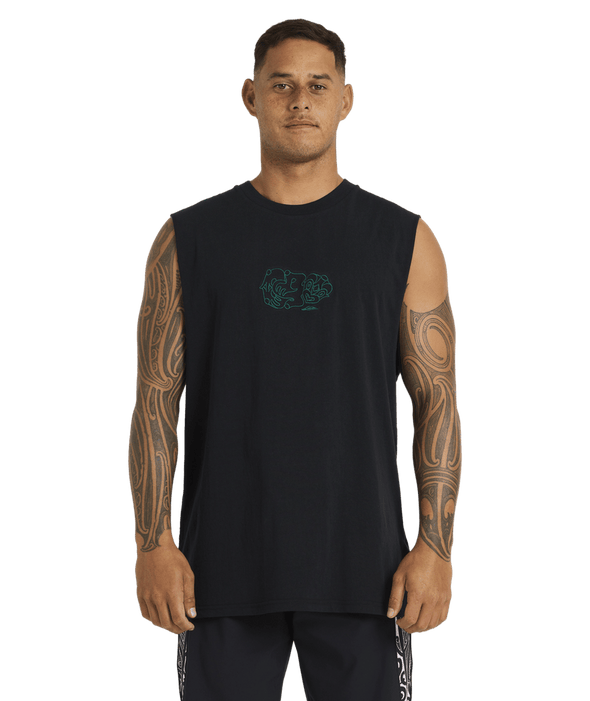 QUIKSILVER TIKI MUSCLE - BLACK