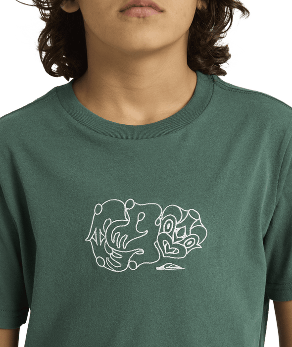 QUIKSILVER TIKI SS YOUTH - JUNGLE GREEN