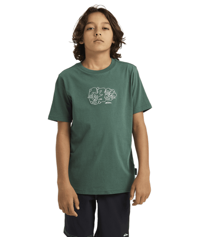 QUIKSILVER TIKI SS YOUTH - JUNGLE GREEN