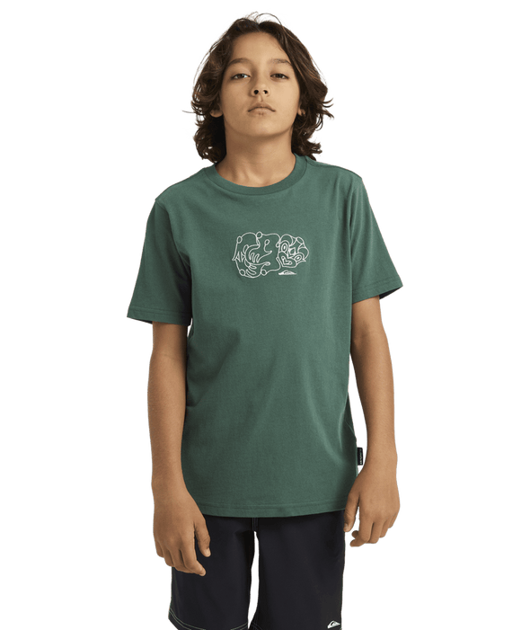 QUIKSILVER TIKI SS YOUTH - JUNGLE GREEN