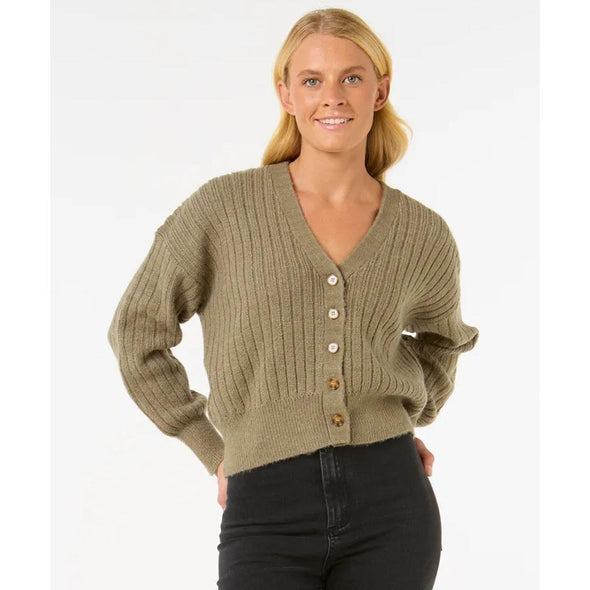 RIP CURL AFTERGLOW CARDI - OLIVE