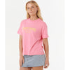 RIP CURL SURF PUFF RELAXED TEE - PINK/ORANGE